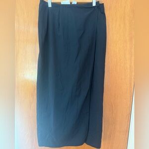 Vintage DKNY Black Wrap Women's Skirt